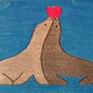 Puzzle Seelöwenpaar mit Herz