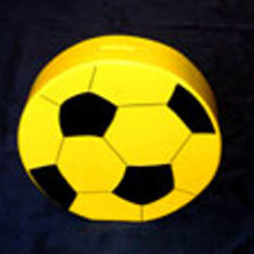 Kässeli Fussball gelb / schwarz